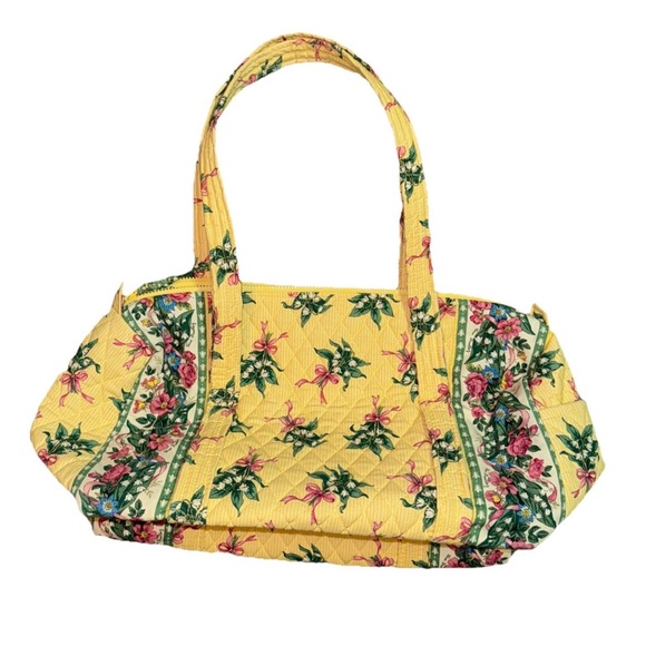 Floral Yellow Quilted Women's Bag - Picture 4 of 8
